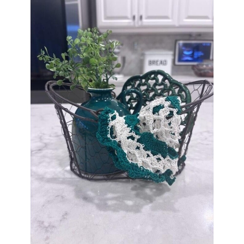 Vintage Italian Pottery Vignette Ceramiche Alfa Italy Green Decor Basket Set